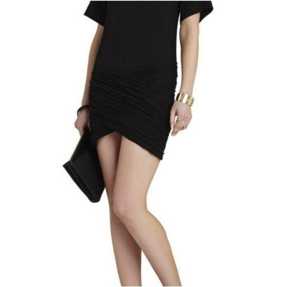 BCBG MaxAzria Black Lindzey Ruched dress 2 - Picture 3 of 4